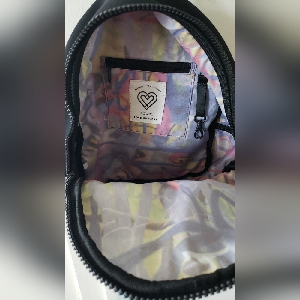 Love Mini Backpack Love Bravery Lady Gaga Elton John Macy's Exclusive NWT - Picture 5 of 7